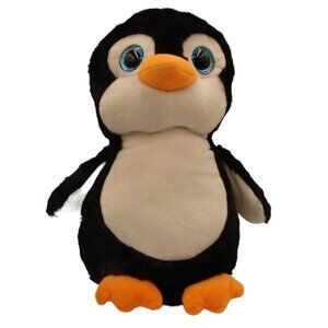 Kellytoy Black White Penguin Plush Stuffed Animal Toy With Glitter Eyes 12.5 in